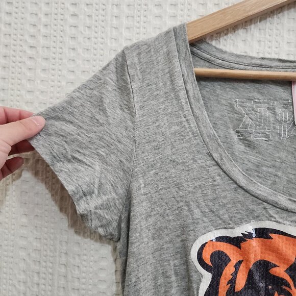 Victoria’s Secret Pink NFL Chicago Bears Team Sequin Tee T Shirt Medium - Picture 7 of 13